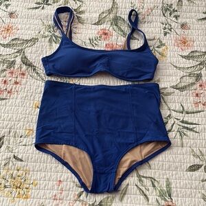 J. Crew Vibrant Blue Bikini Set